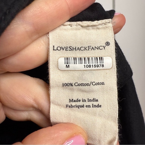 Loveshackfancy Edie Dress in Black Lace and Cotton Medium - Picture 11 of 14